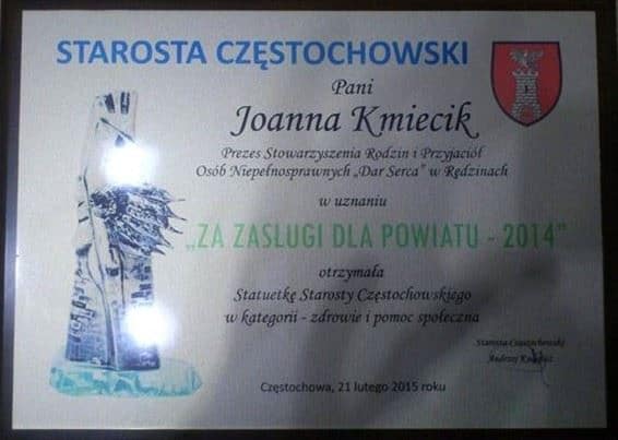 You are currently viewing Statuetka dla Pani Joanny Kmiecik