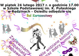Zaproszenie na Bal Karnawałowy 2017
