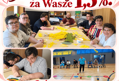 Podziękowanie za 1%
